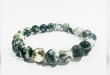 Handgemachtes Armband aus echtem Baumachat