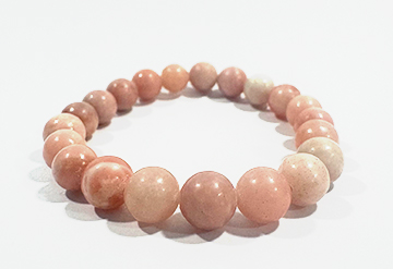 Handgemachtes Armband aus echtem Rosa Opal