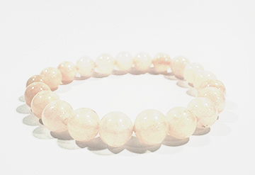 Handgemachtes Armband aus echtem Rosenquarz